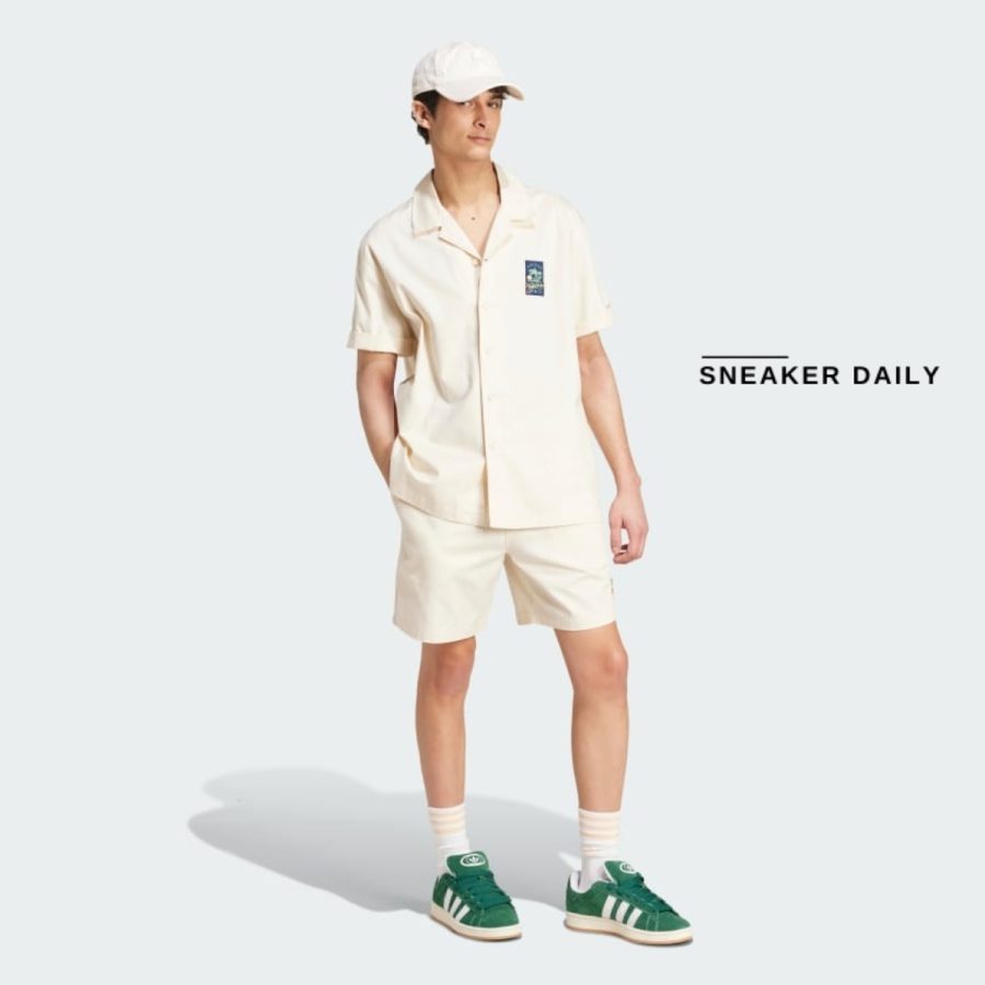 quần adidas originals leisure league groundskeeper shorts - wonder white jd6343