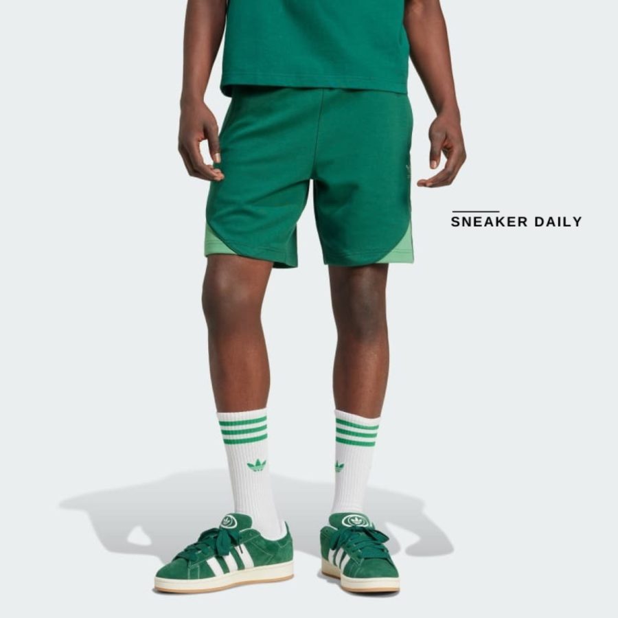 quần adidas sst colorblock shorts - collegiate green iy4861