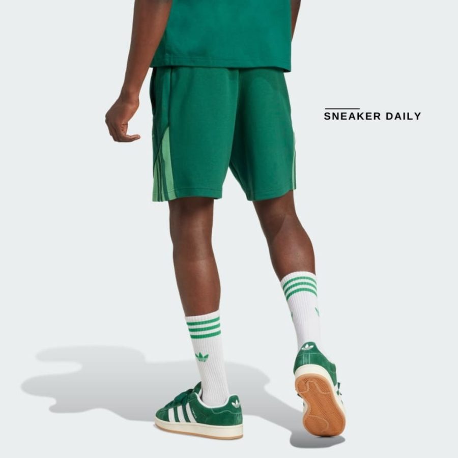 quần adidas sst colorblock shorts - collegiate green iy4861