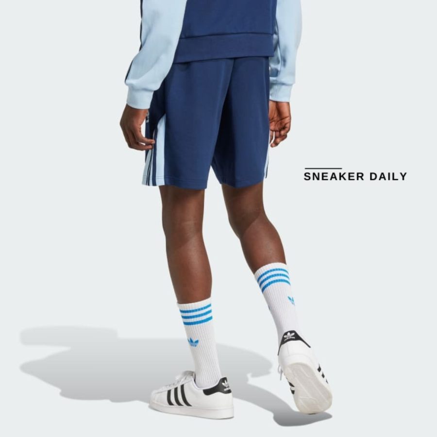 quần adidas sst colorblock shorts - night indigo iy4864