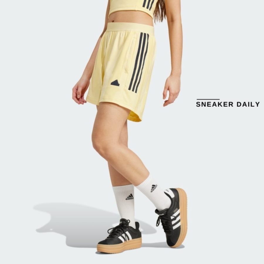 quần adidas tiro cut 3-stripes jacquard shorts - almost yellow ix3729