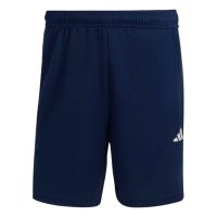 quần adidas train essentials piqué 3-stripes training shorts - dark blue ib8112