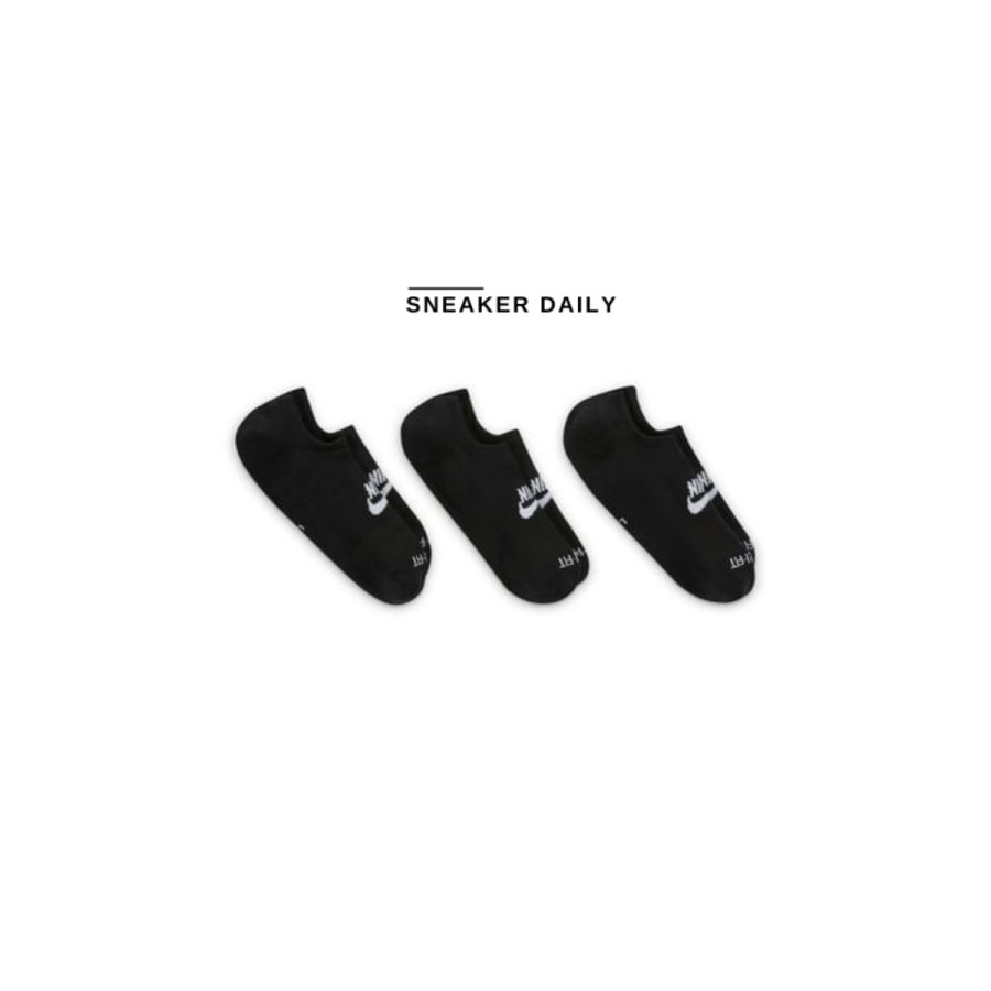 tất everyday plus cushioned nike footie socks dn3314-010