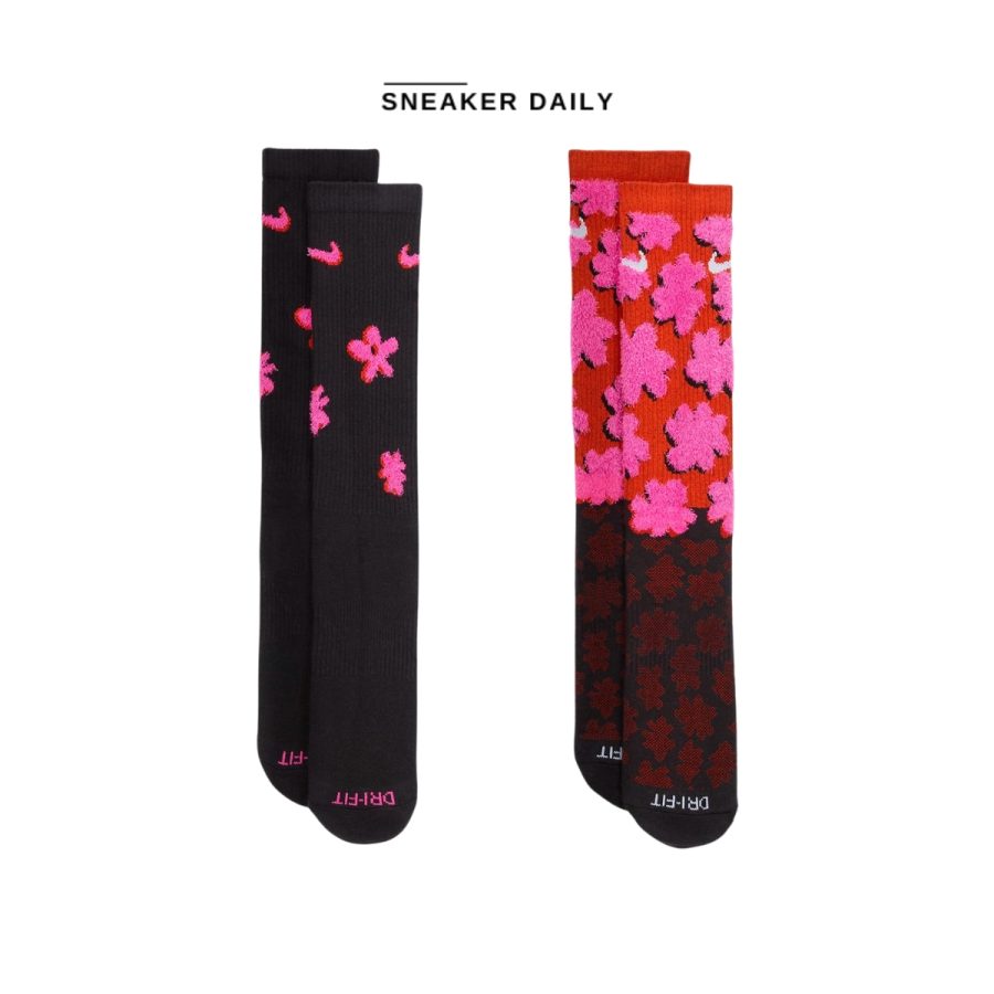 tất nike everyday plus cushioned crew socks (2 pairs) fn9136-901