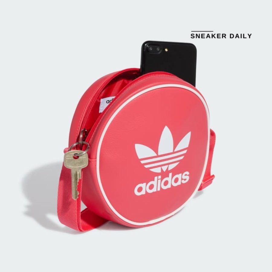 túi adidas adicolor classic round bag - active pink is4548