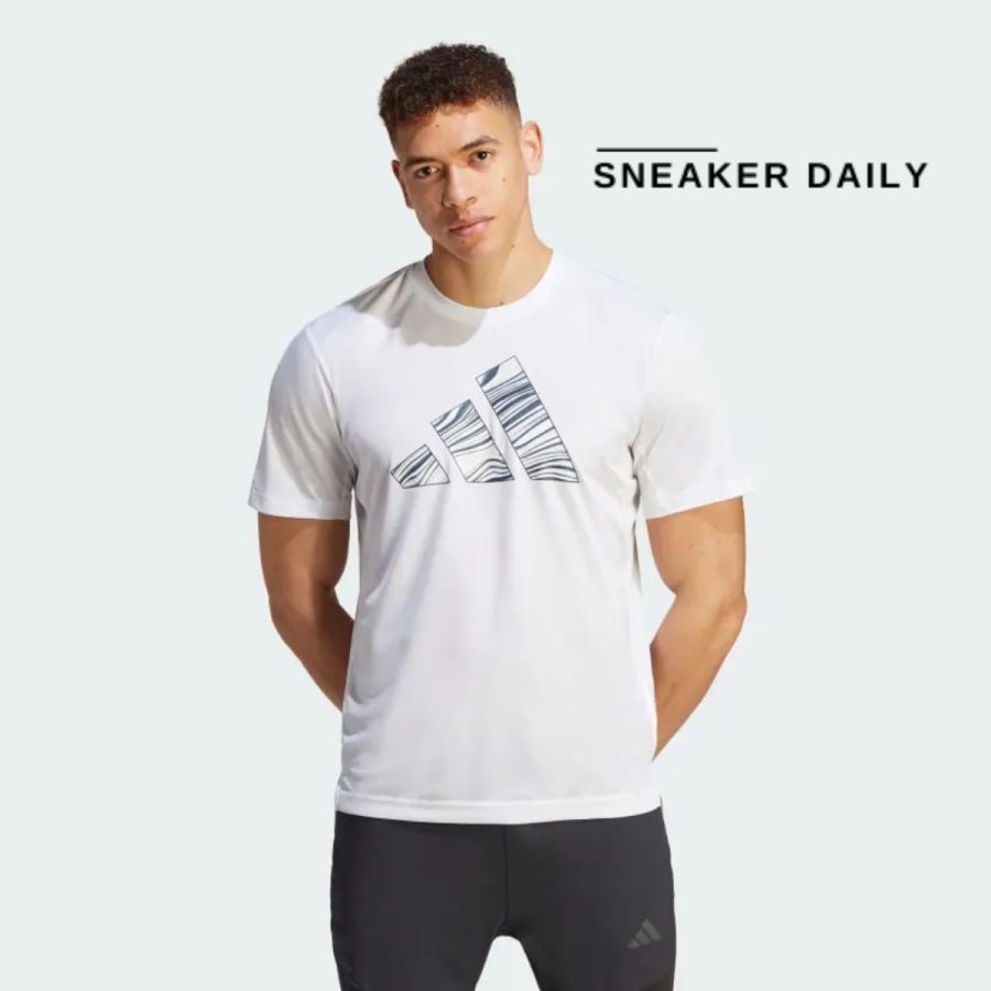 áo adidas men's short sleeve t-shirt hiit graphic slogan training tee im1129