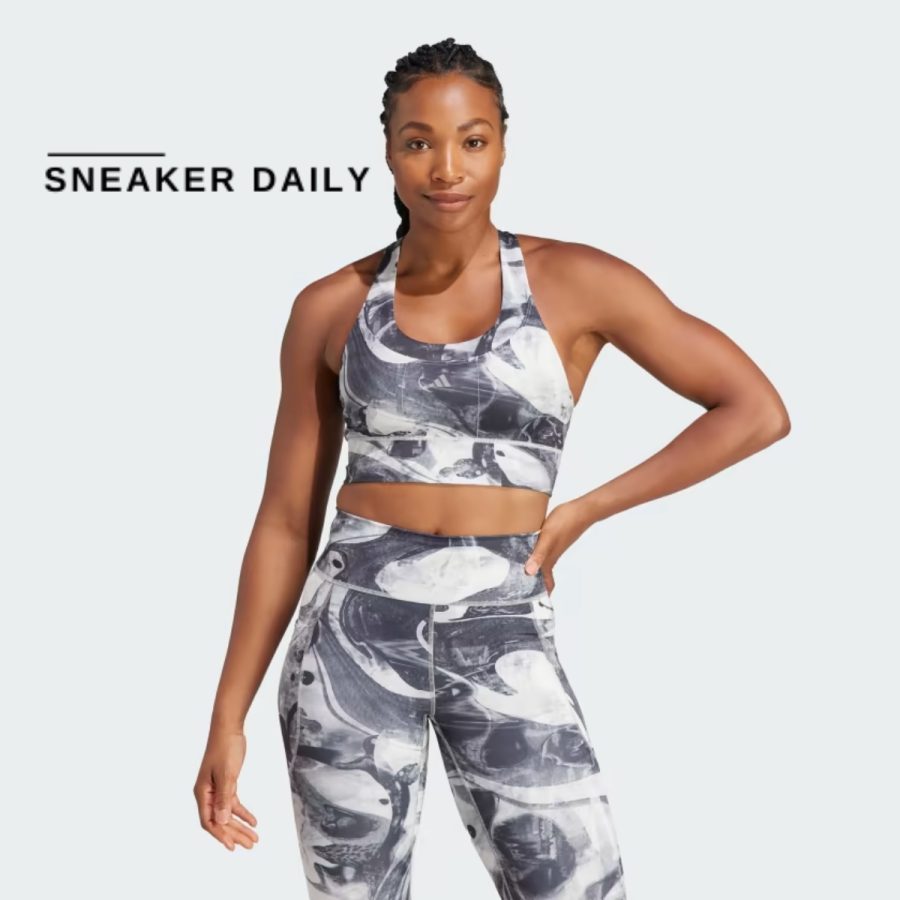 áo adidas run pocket medium-support allover print bra il2928