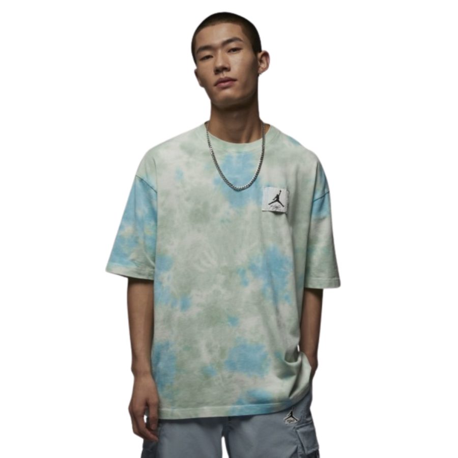 áo jordan essentials men’s oversized graphic ‘bleach aqua’ dx9584-110