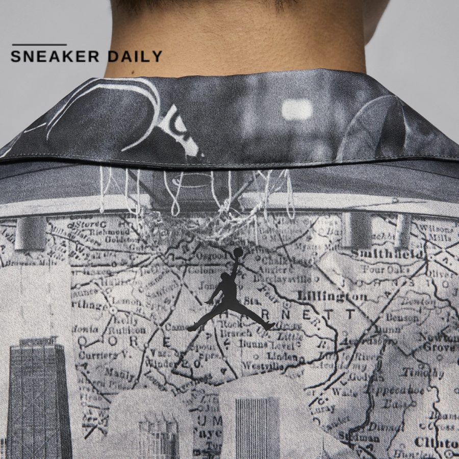 áo jordan essentials men's printed camp top fv7311-133