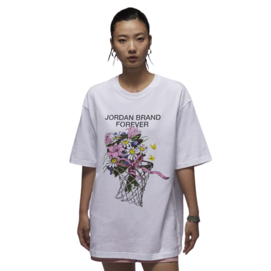 áo jordan essentials women’s oversized graphic t-shirt fv7120-100