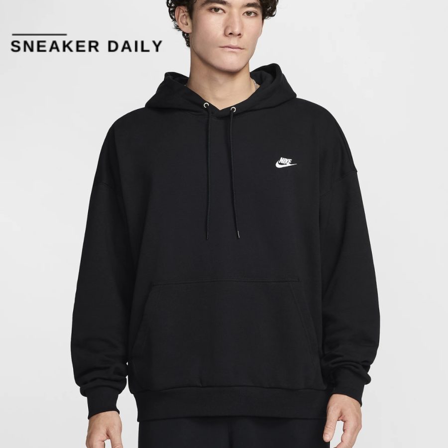áo nike club fleece men's oversized french terry pullover hoodie hj1817-010