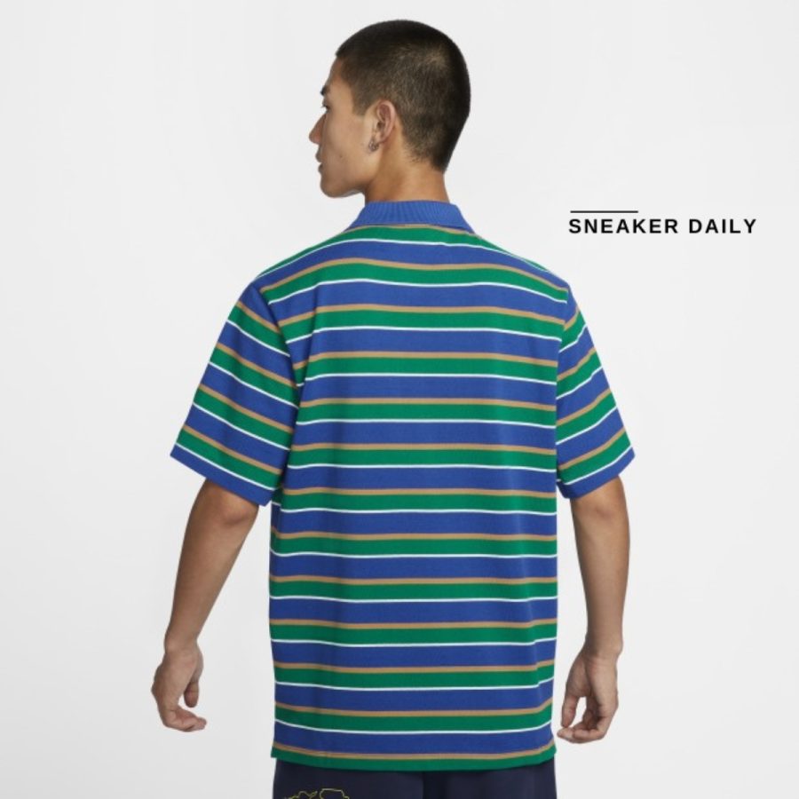 áo nike club men's striped polo fn3897-480