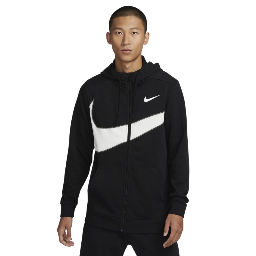 áo nike dry fit men's fleece full zip fitness hoodie fb8576-010