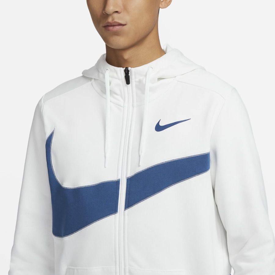 áo nike dry fit men's fleece full zip fitness hoodie fb8576-121