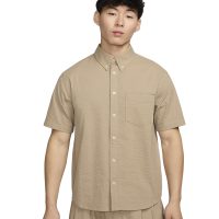 áo nike men's short-sleeve seersucker button-down shirt fn3223-247