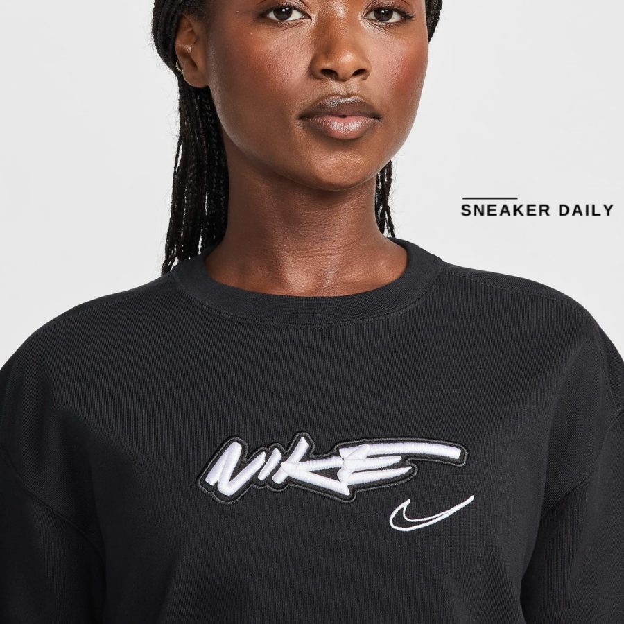 áo nike sportswear breaking women's loose french terry top fz0257-010