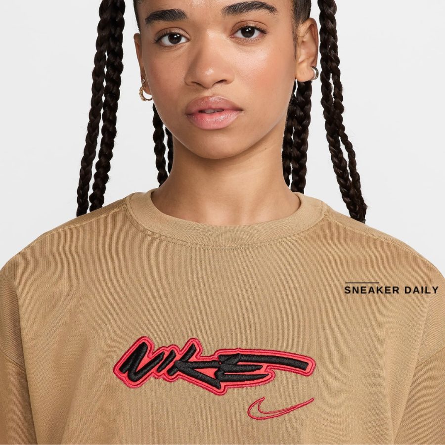 áo nike sportswear breaking women's loose french terry top fz0257-224