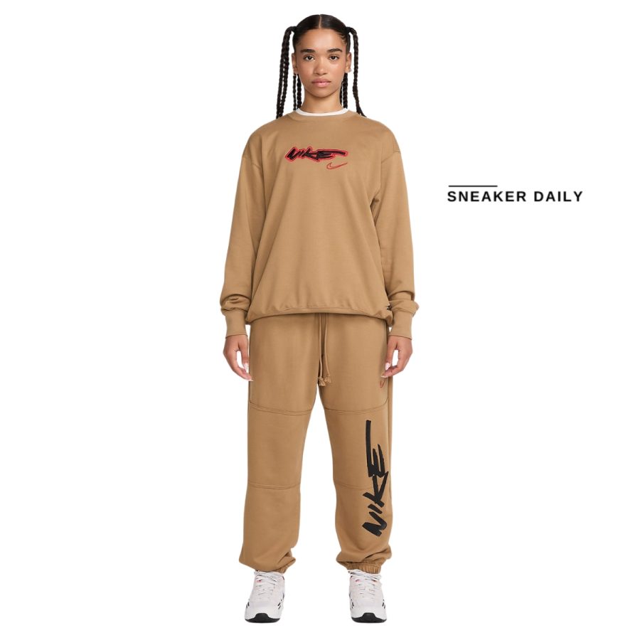 áo nike sportswear breaking women's loose french terry top fz0257-224