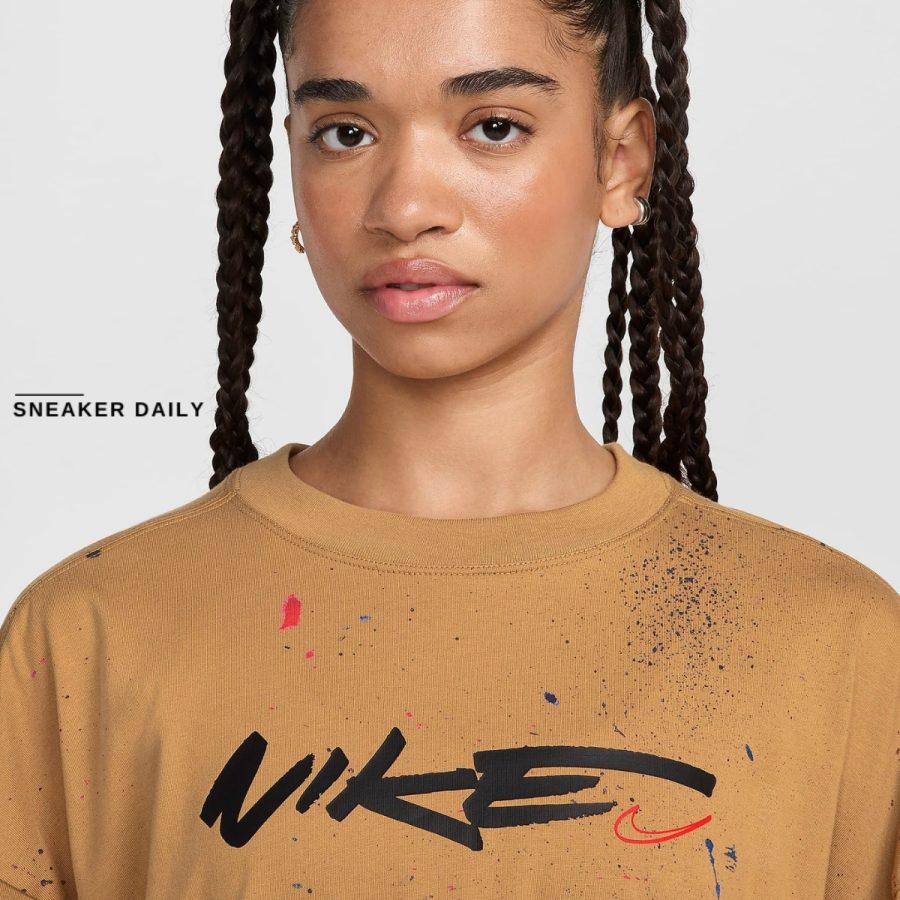 áo nike sportswear breaking women's oversized short-sleeve t-shirt fz0284-224