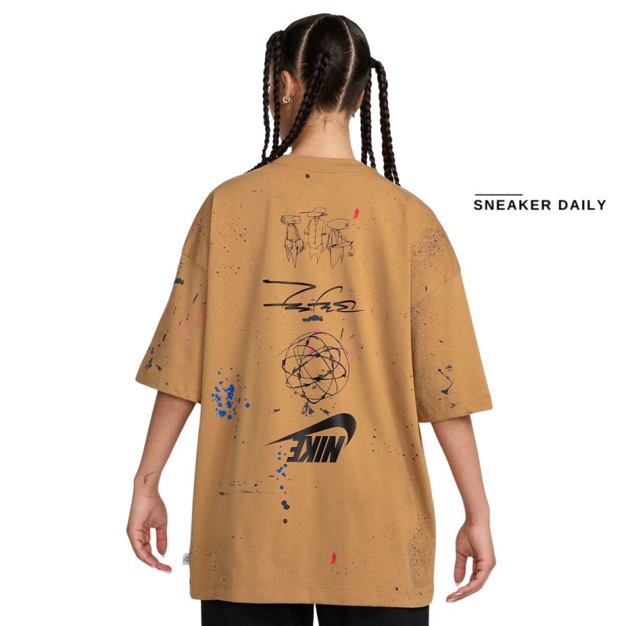 áo nike sportswear breaking women's oversized short-sleeve t-shirt fz0284-224