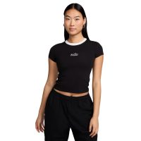 áo nike sportswear chill knit women's slim cropped tee hf8820-010