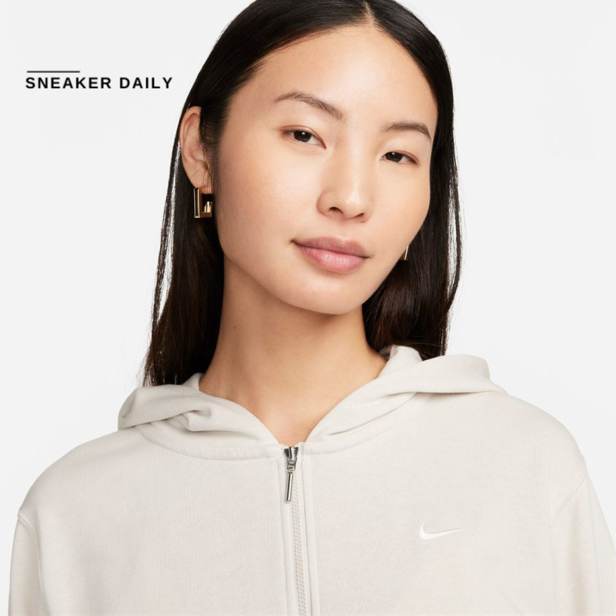 áo nike sportswear chill terry loose full-zip french terry hoodie 'grey' fn2420-104