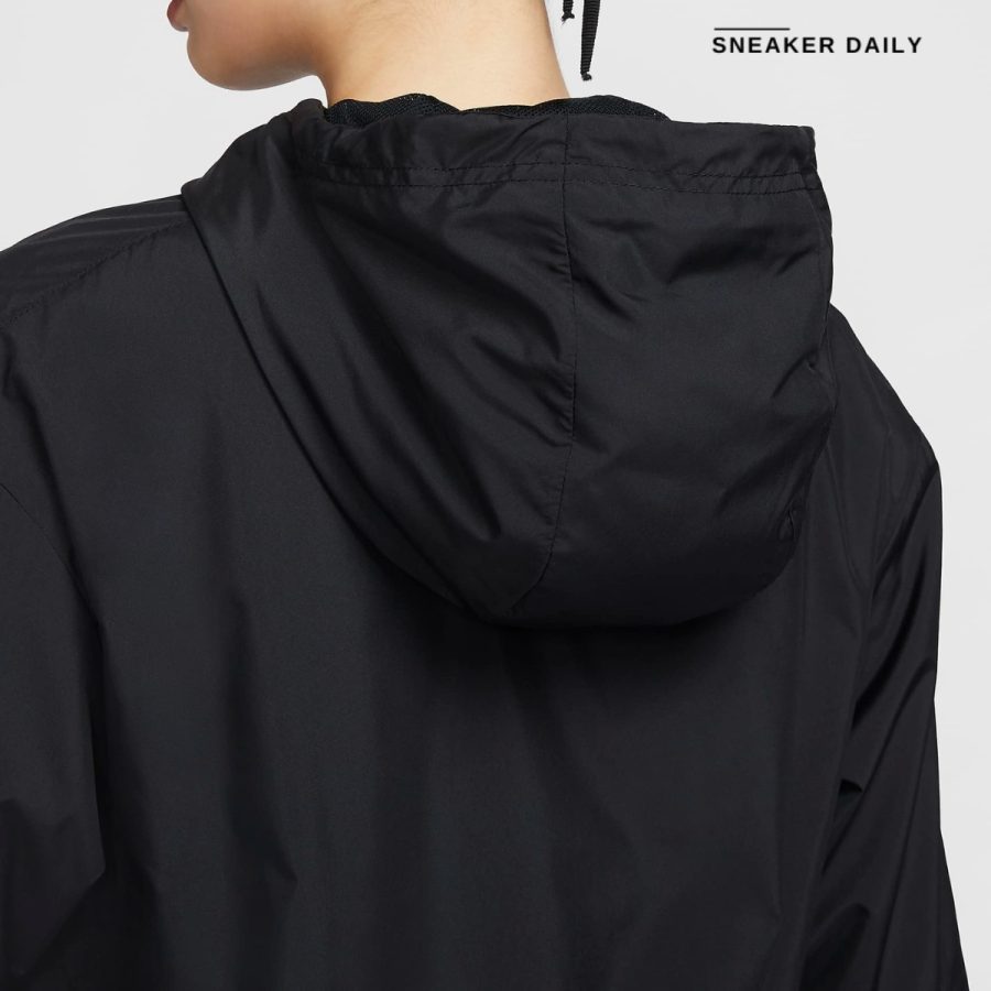 áo nike sportswear classic woven women's loose uv protection hooded jacket fv6299-010