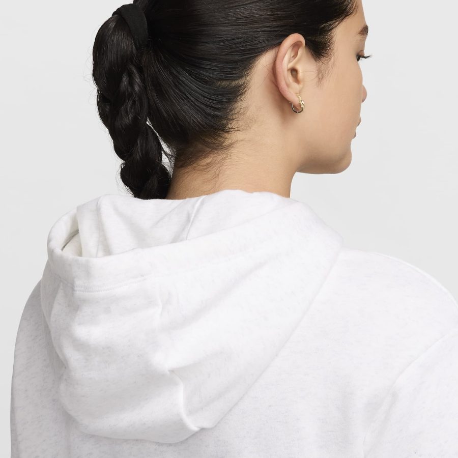 áo nike sportswear club fleece women's oversized cropped graphic hoodie dq5851-051