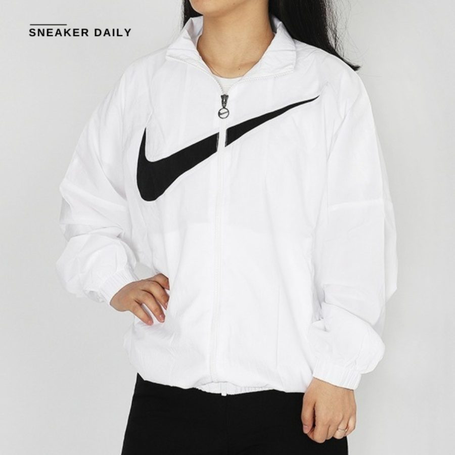 áo nike sportswear essential women's woven jacket 'white' dx5865-100