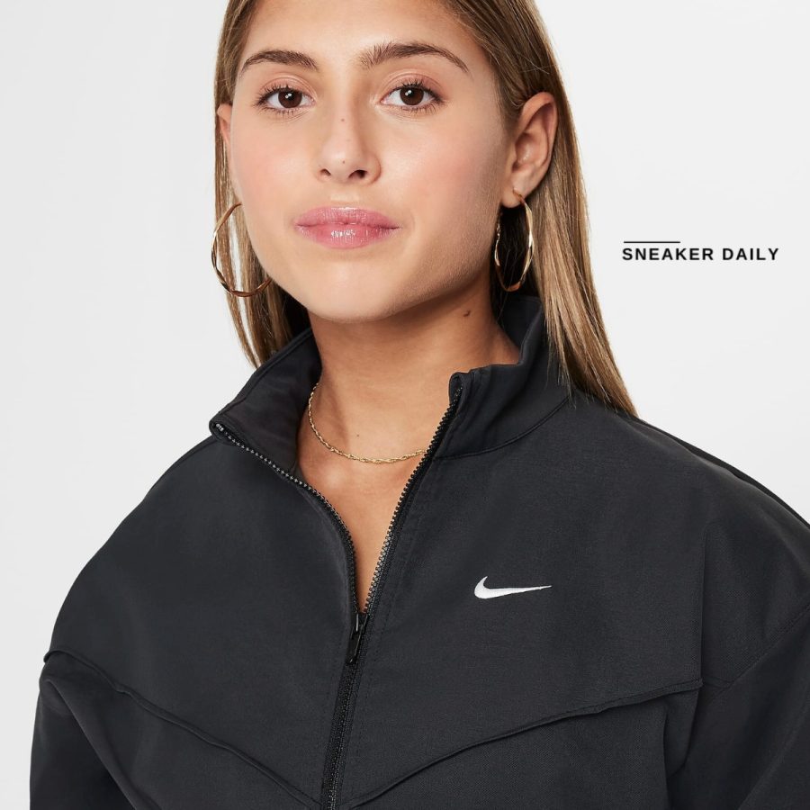 áo nike sportswear girls' oversized lightweight jacket fz5557-010