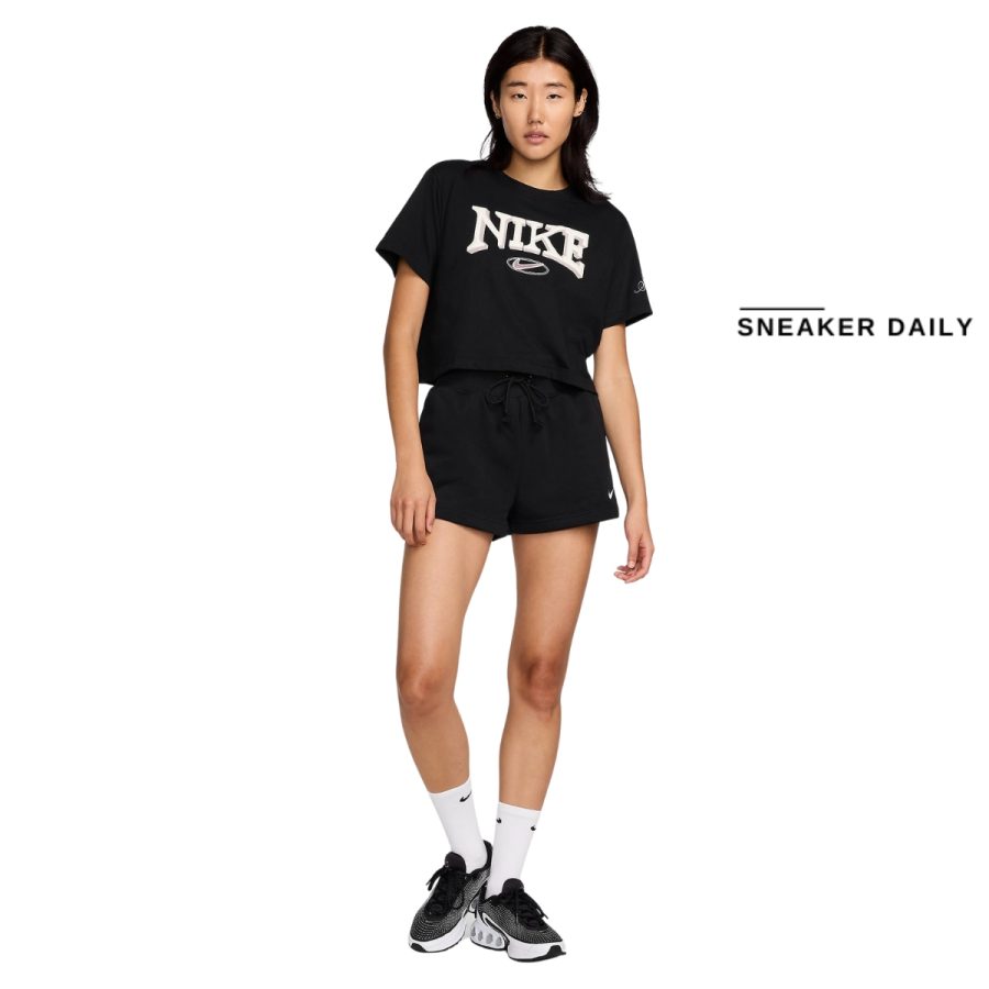 áo nike sportswear women's loose short-sleeve cropped t-shirt fz2856-010