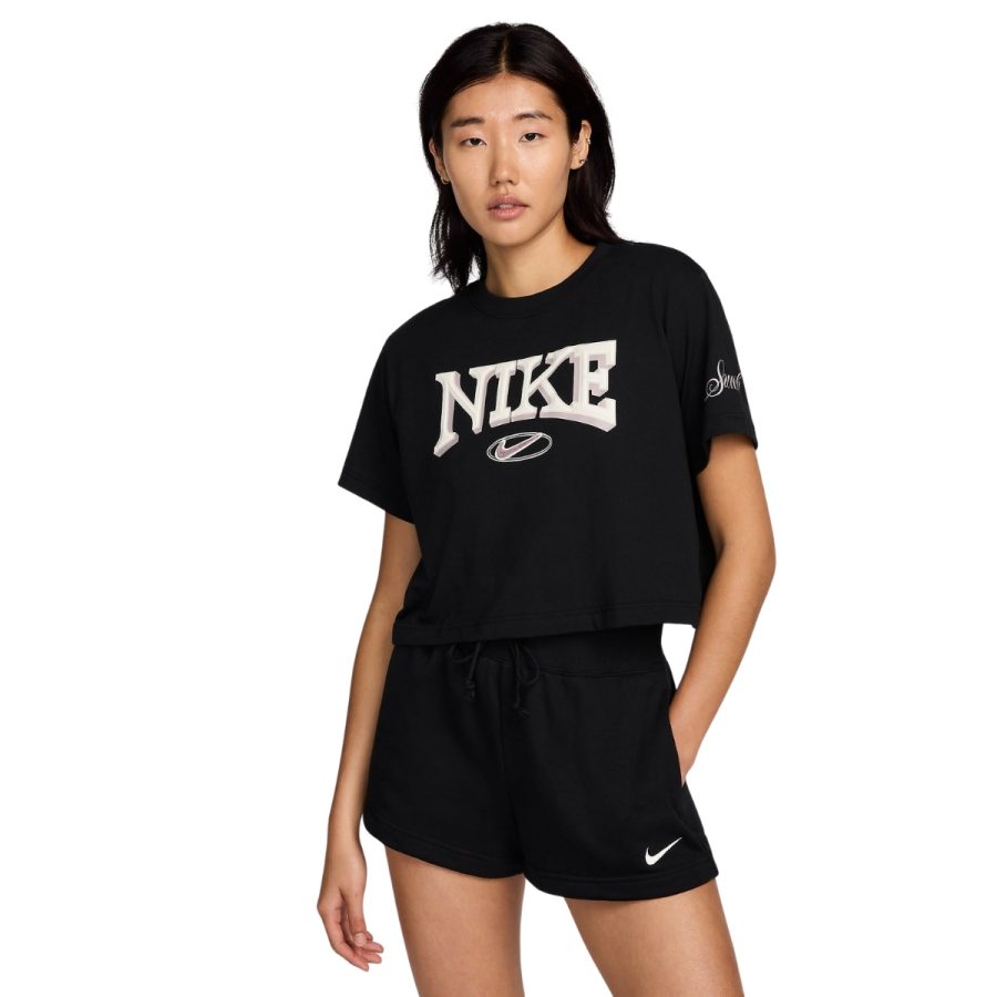 áo nike sportswear women's loose short-sleeve cropped t-shirt fz2856-010