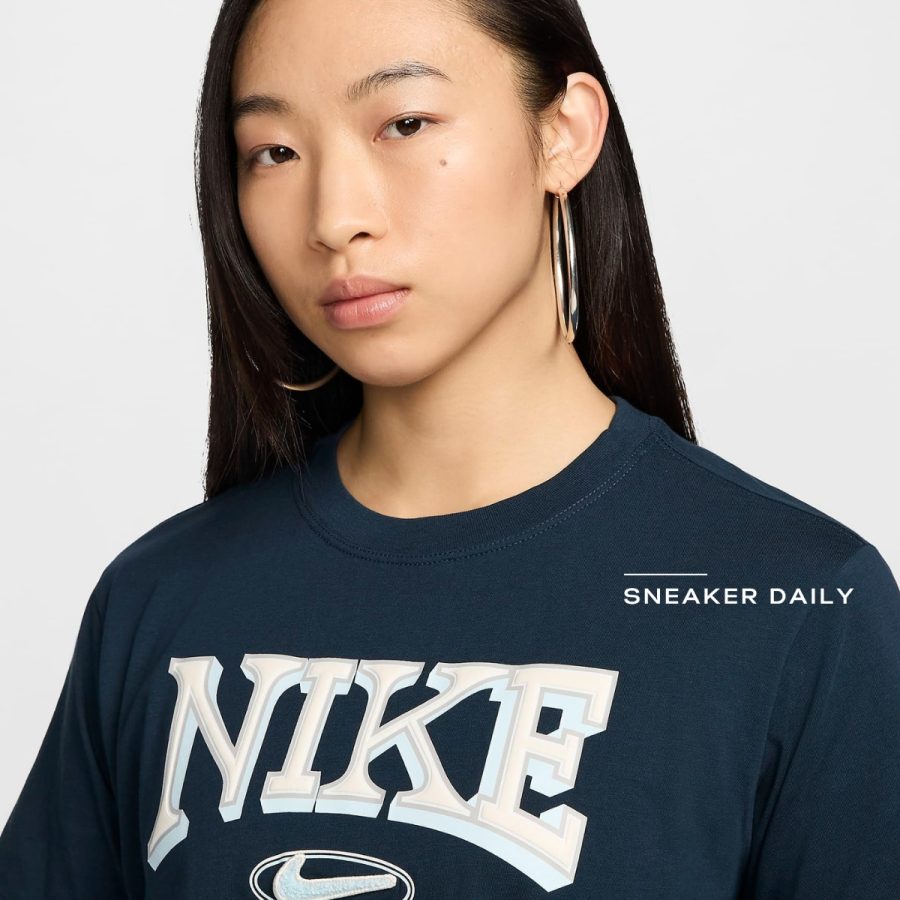 áo nike sportswear women's loose short-sleeve cropped t-shirt fz2856-478
