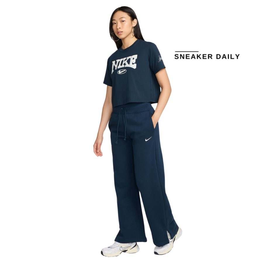 áo nike sportswear women's loose short-sleeve cropped t-shirt fz2856-478