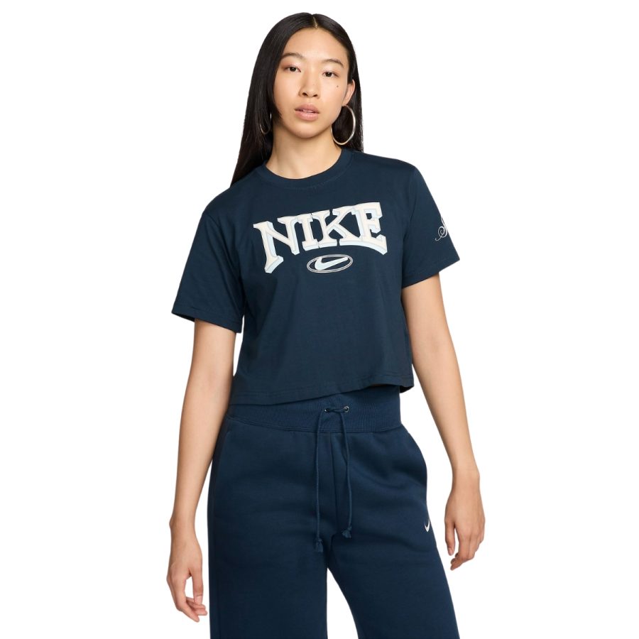 áo nike sportswear women's loose short-sleeve cropped t-shirt fz2856-478