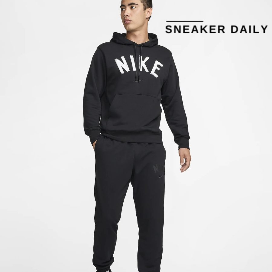 áo nike swoosh men's dry fit french terry pullover fitness hoodie fv9920-010