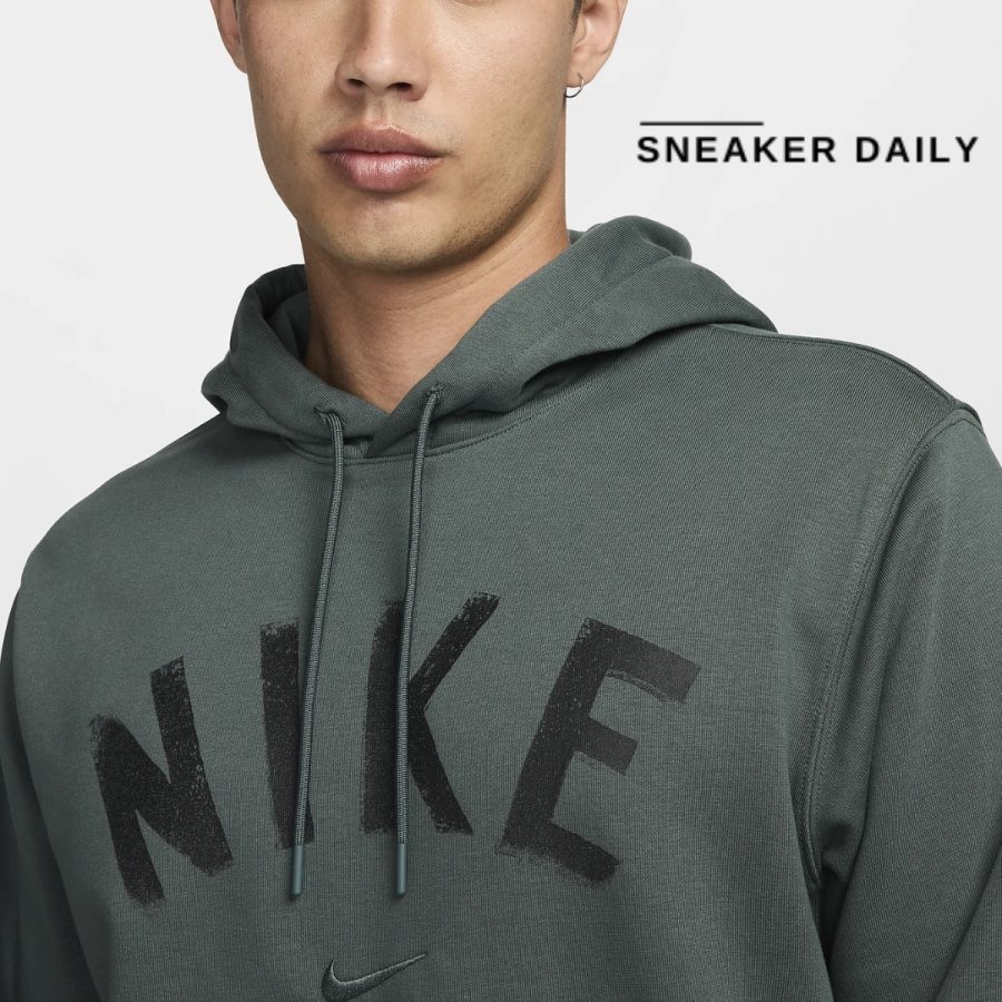 áo nike swoosh men's dry fit french terry pullover fitness hoodie fv9920-338