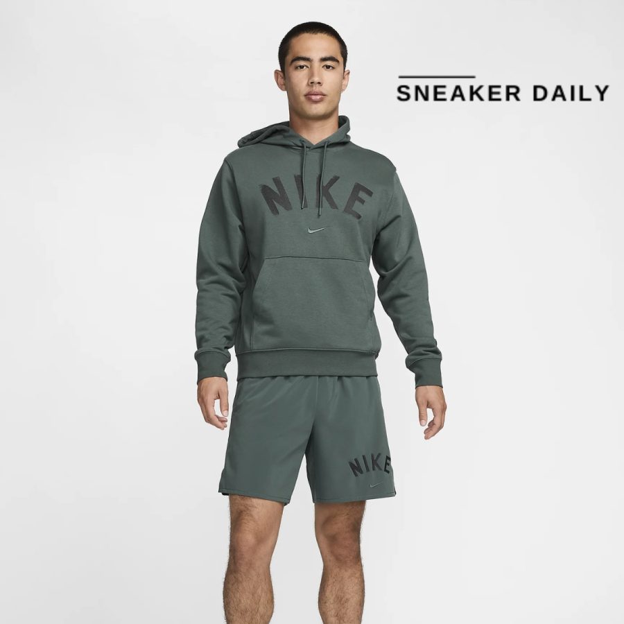 áo nike swoosh men's dry fit french terry pullover fitness hoodie fv9920-338