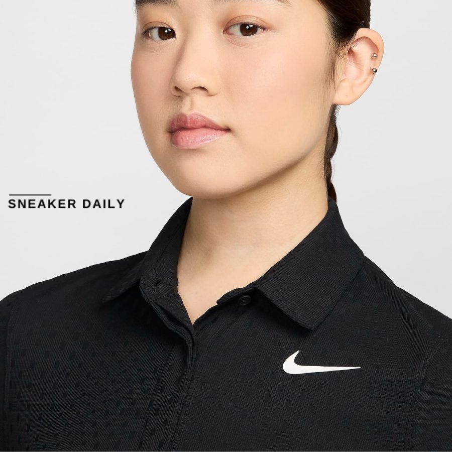 áo nike tour women's dri-fit adv short-sleeve golf polo fd5496-010