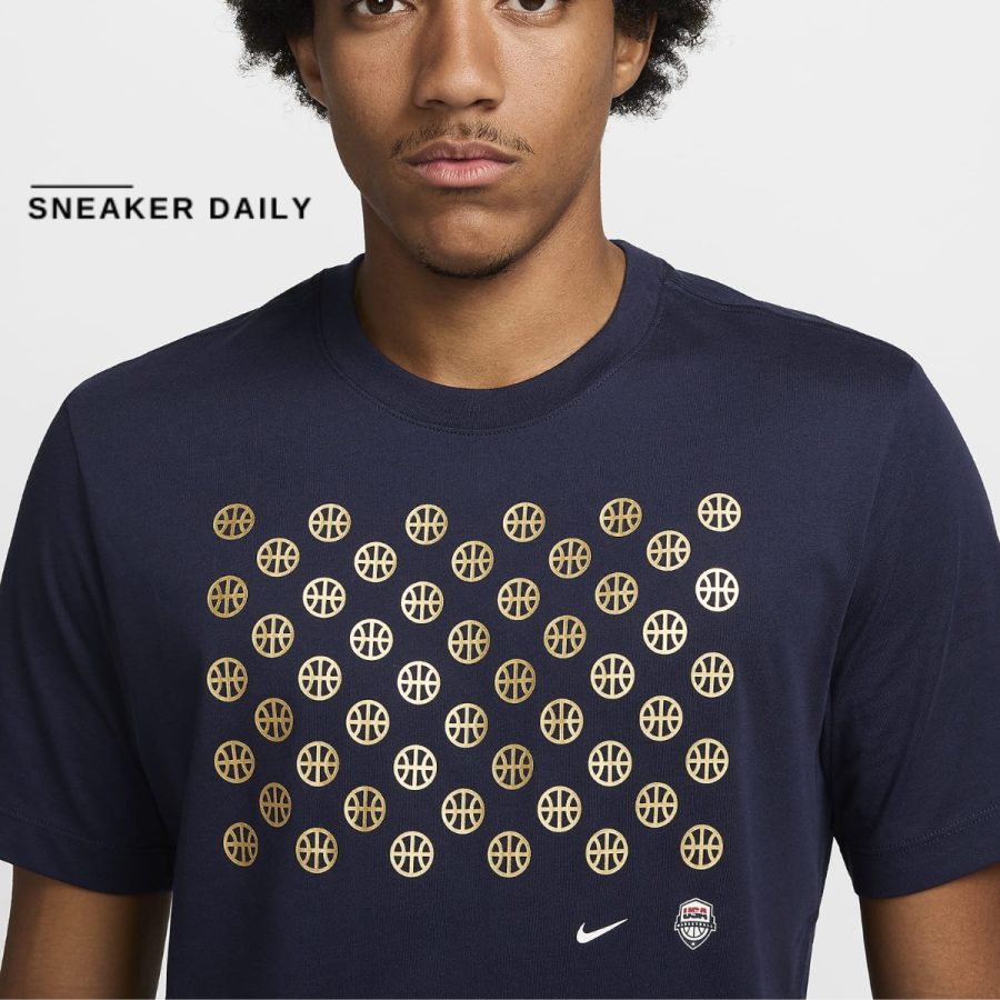 áo nike usa men's basketball t-shirt fq3631-451