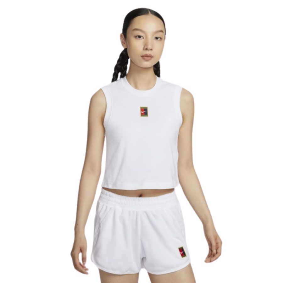 áo nikecourt heritage women’s cropped tennis tank top fq2274-100