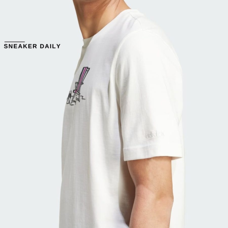 áo adidas '80s graphic beach chair tee - white jc6538