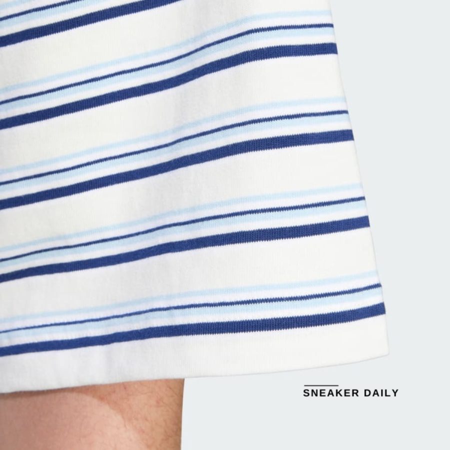 áo adidas '80s loose striped tee - off white jc6522