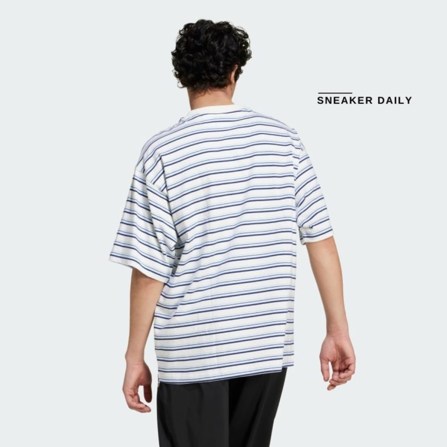 áo adidas '80s loose striped tee - off white jc6522