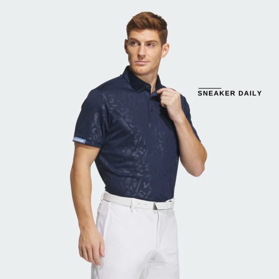 áo adidas aeroready deboss polo shirt - collegiate navy ht6849