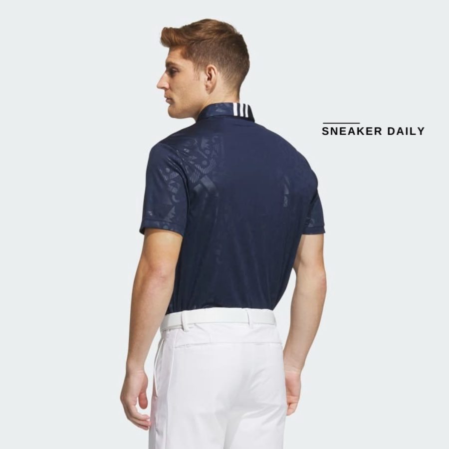 áo adidas aeroready deboss polo shirt - collegiate navy ht6849