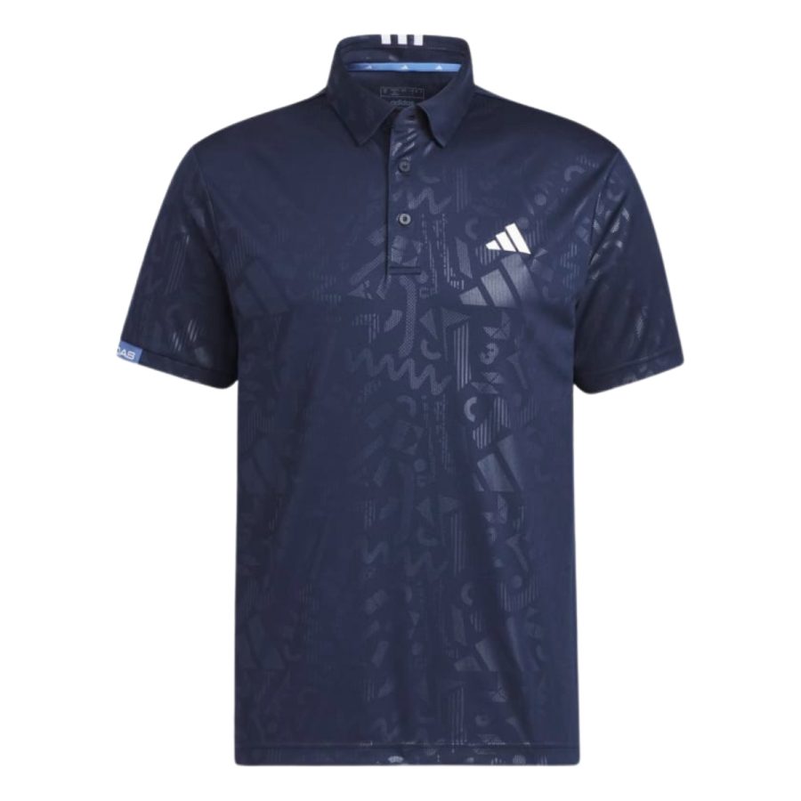 áo adidas aeroready deboss polo shirt - collegiate navy ht6849