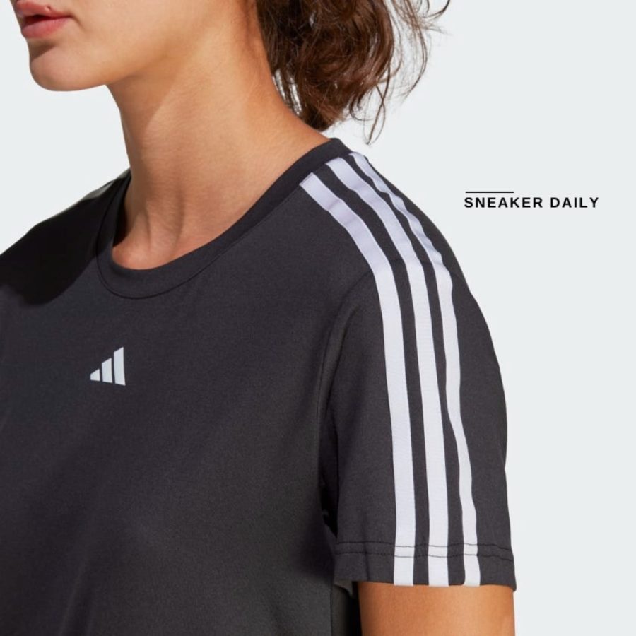 áo adidas aeroready train essentials 3-stripes tee - black ic5039