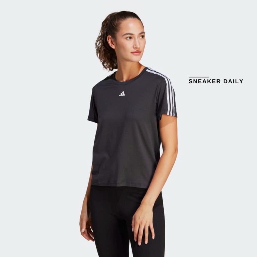 áo adidas aeroready train essentials 3-stripes tee - black ic5039