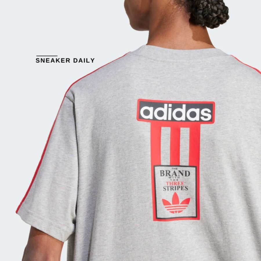 áo adidas adicolor adibreak tee - medium grey heather ir7995